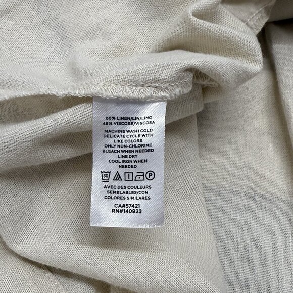 LOFT Outlet Women’s S Beige Linen‎ Blend Belted Jacket Lightweight Blazer - Picture 8 of 9